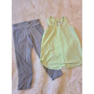 Ivivva by Lululemon Athletic outfit tank and leggings sizes 10 & 12 Girl's